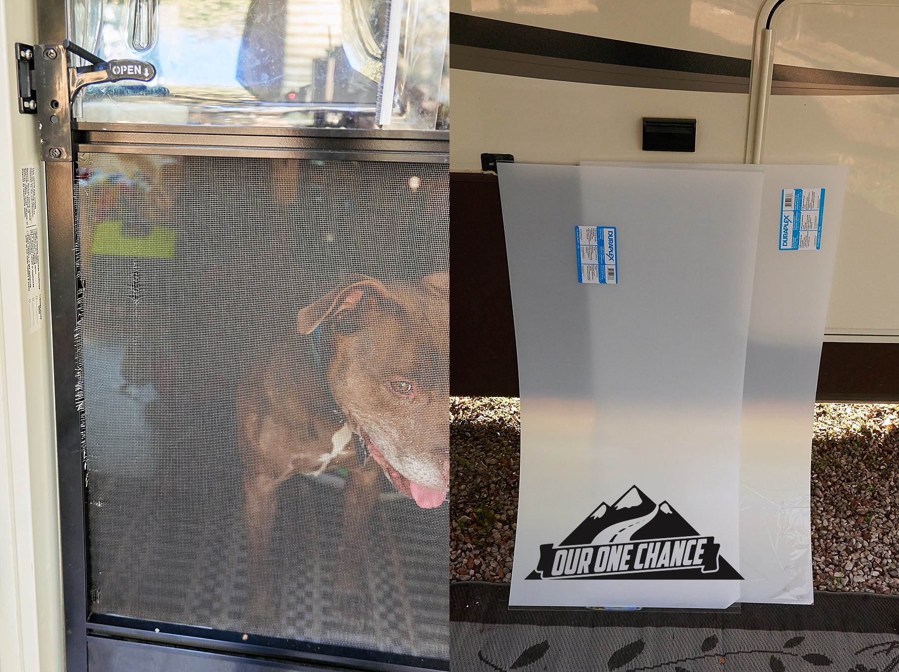 RV Screen Door Acrylic Retrofit Single Biggest RV Modification