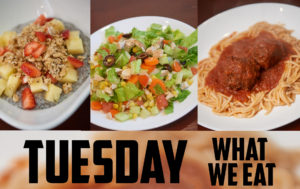 Chia Pudding, Salad, and Spaghetti and Meatballs (Allergy Free)